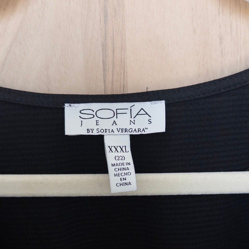 Sofia Jeans Womens Wrap Dress Size 3X Black Maxi Romantic Boho Minimalist Chic - Picture 5 of 8